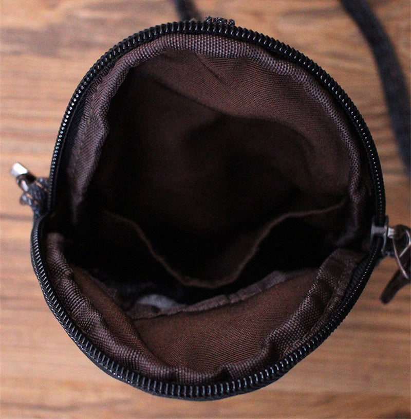 Vintage Washed Denim Mini Crossbody Bag, Cute Baseball Cap Shaped Small Zipper Purse, Detachable Adjustable Shoulder Strap