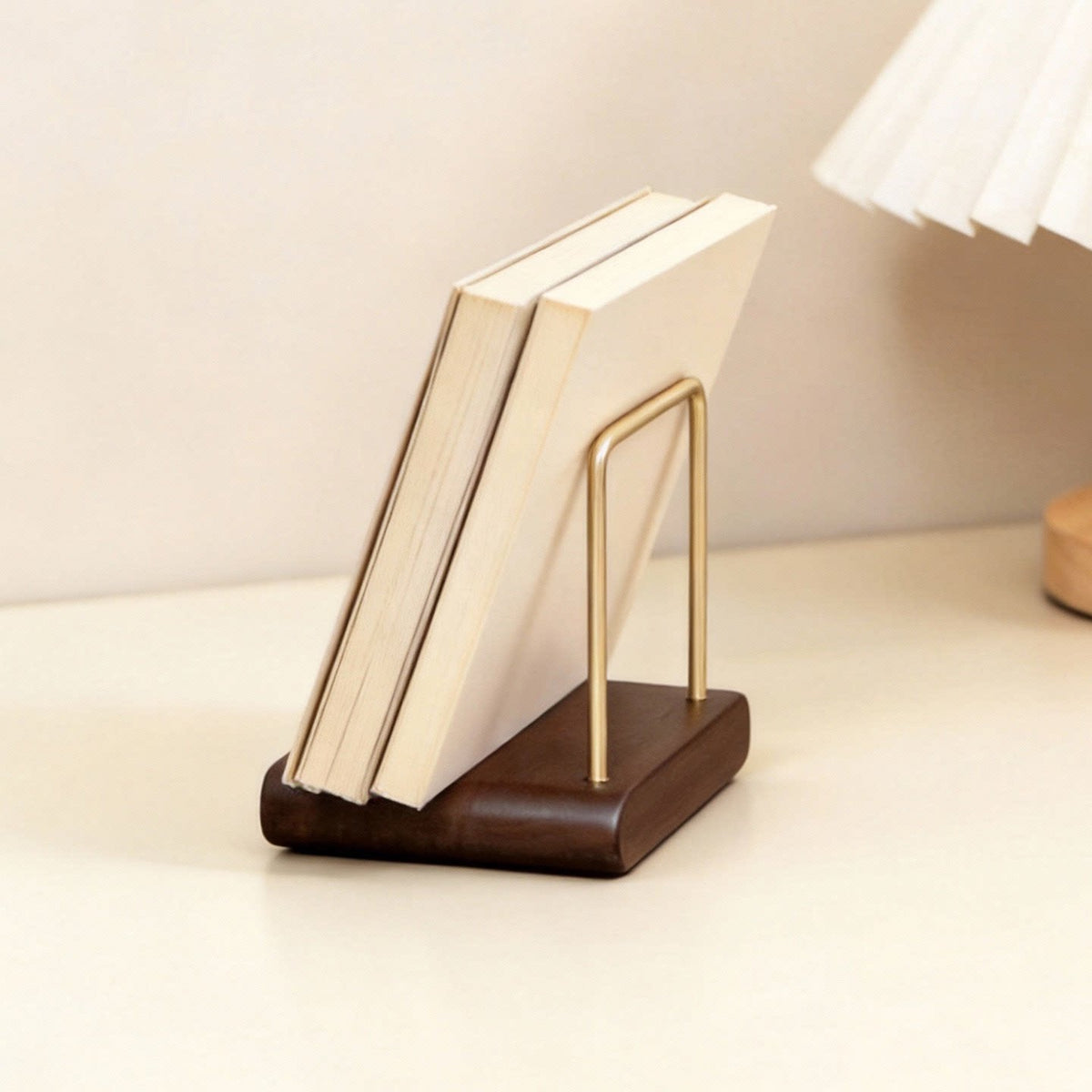 Walnut Wood Brass Multi‑Use Display Stand, Tabletop Easel Holder for Tablet,iPad,Book, CD, Photo,Decorative Plate