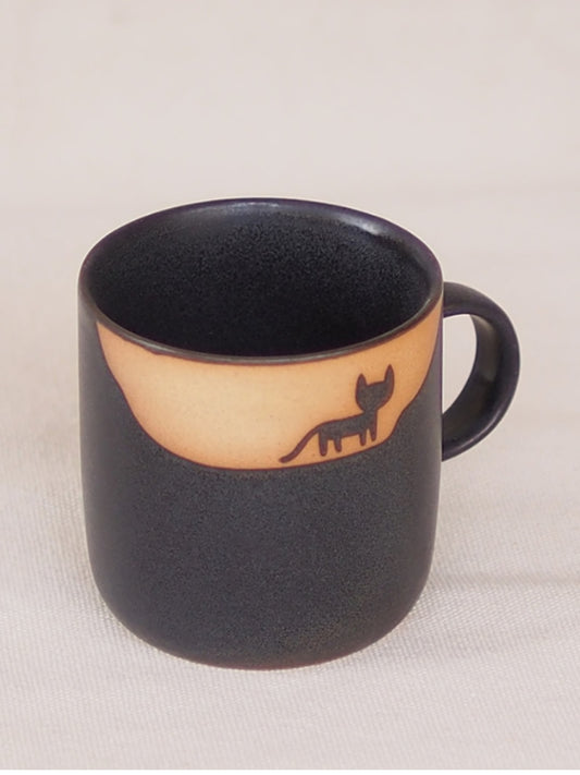 Whimsical Abstract Cat Vintage Mug - Unique Artistic Drinkware