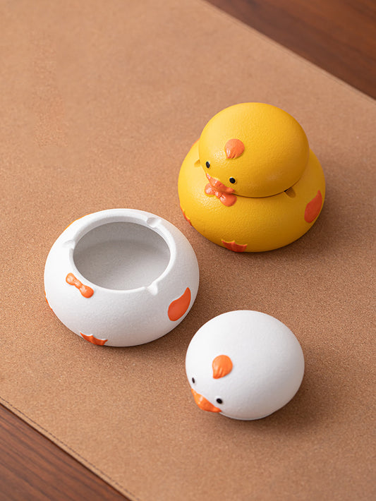 Whimsical Ceramic Duck Ashtray - Unique Home Decor Gift