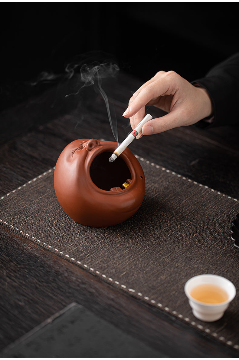 Whimsical Yawning Mouth Ceramic Ashtray - Quirky & Functional Home Decor