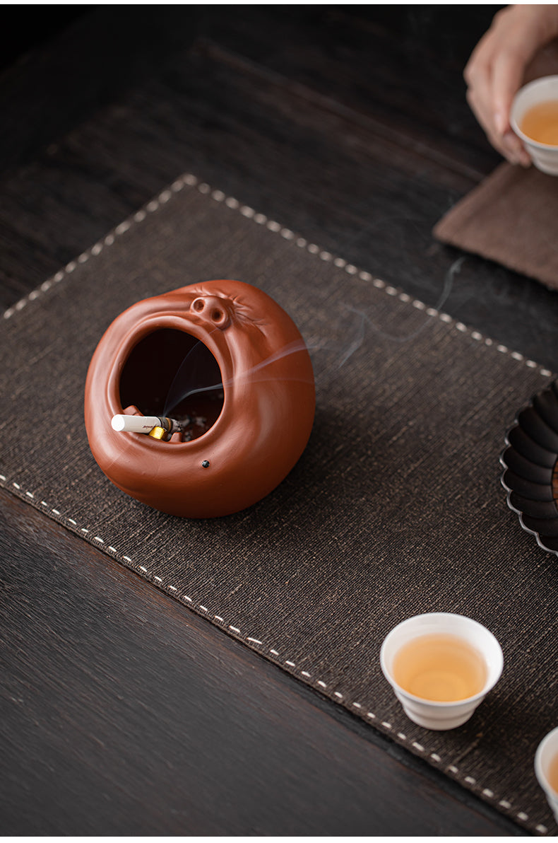 Whimsical Yawning Mouth Ceramic Ashtray - Quirky & Functional Home Decor