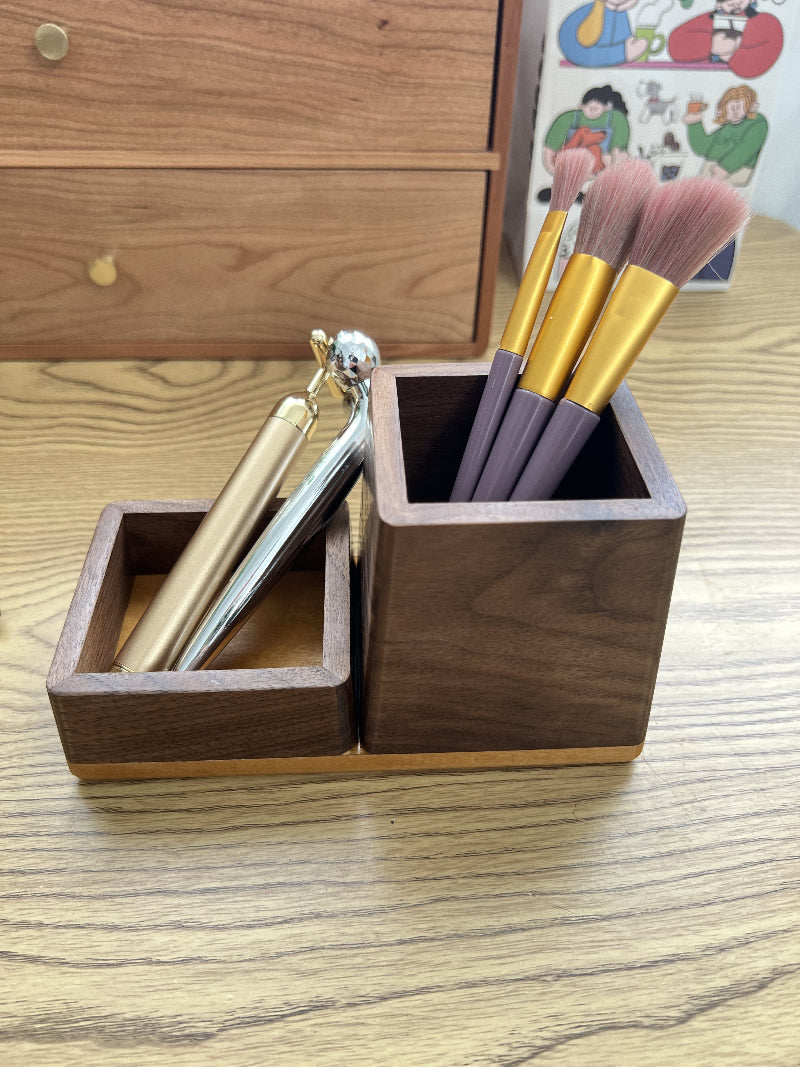 Wood Office Desk Pen Holder, Paper Clips, Business Cards Storage,Black MoreAngle Wood Office Desk Pen Holder, Paper Clips, Business Cards Storage,Black MoreAngle