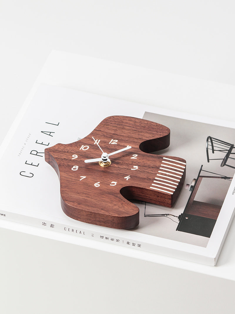 Wooden Abstract Seagull Wall Clock, Home Office Art Decoration Table Clock