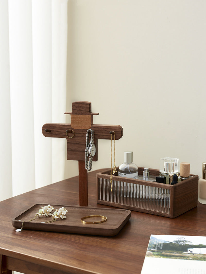 Wooden Artistic Scarecrow Desktop Organizer,Key Hooks - Rustic and Fun ...