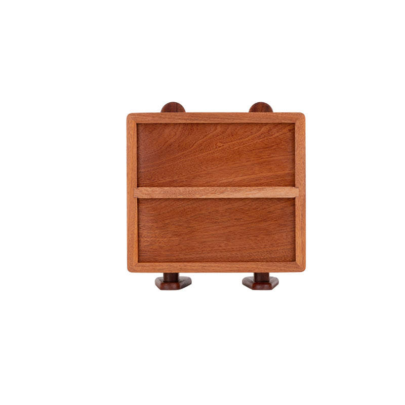Wooden Bear Storage Box with Drawers - Cute Jewelry, Trinket & Desk Organizer