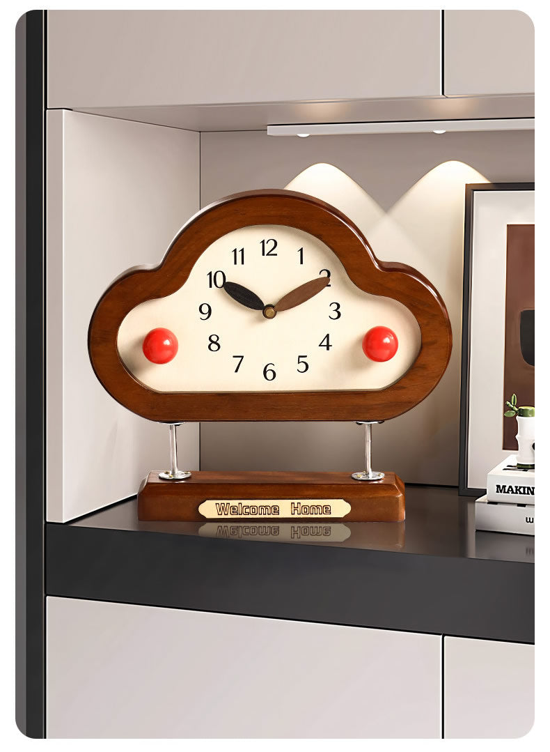 Exquisite Cloud-Shaped Desk Clock Silent Non-Ticking Table Clock  for Home Decor Gift