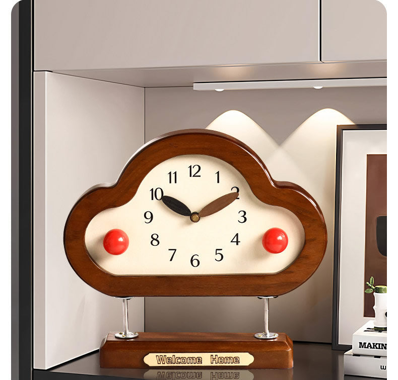 Exquisite Cloud-Shaped Desk Clock Silent Non-Ticking Table Clock  for Home Decor Gift