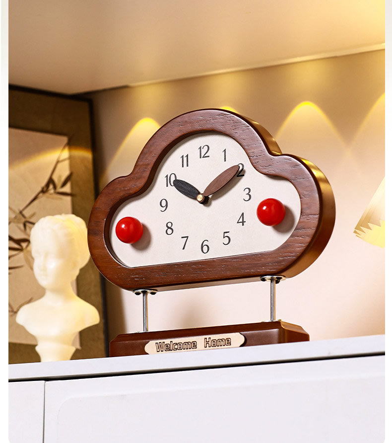 Exquisite Cloud-Shaped Desk Clock Silent Non-Ticking Table Clock  for Home Decor Gift
