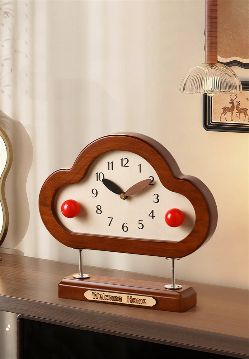 Exquisite Cloud-Shaped Desk Clock Silent Non-Ticking Table Clock  for Home Decor Gift