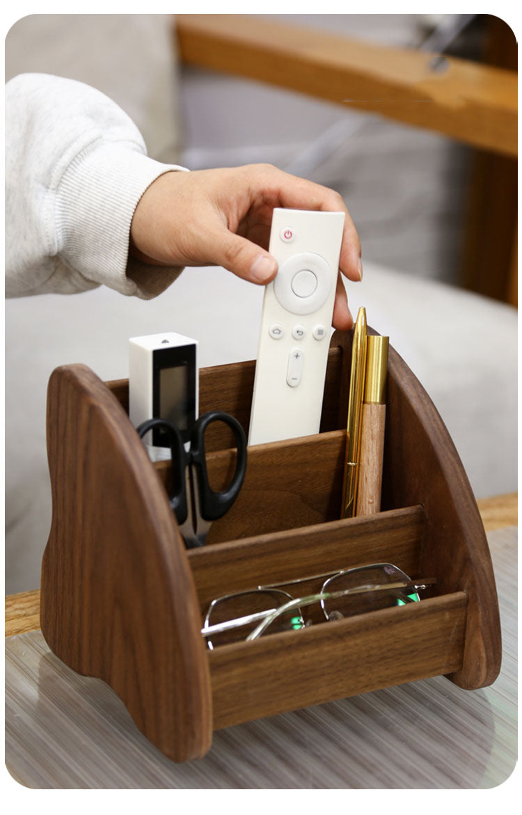 Desktop Box Design Wooden Desktop Organization And Storage Box, Black Walnut Organization ...