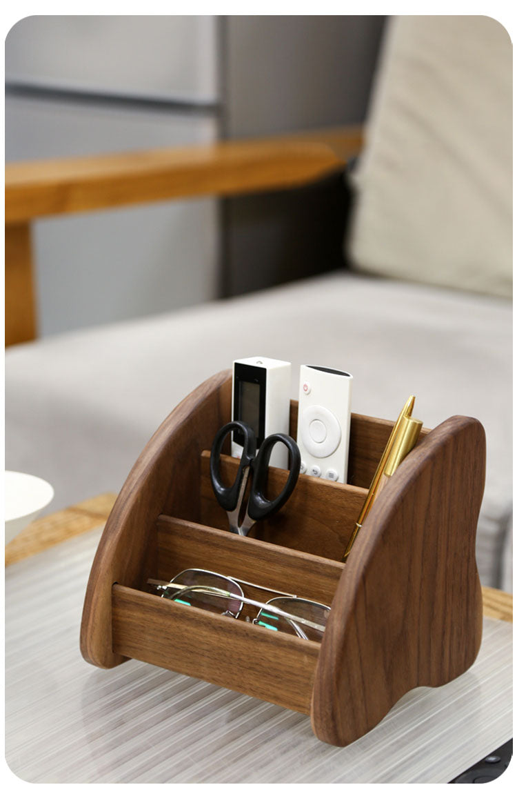 Desktop Box Design Wooden Desktop Organization And Storage Box, Black Walnut Organization ...