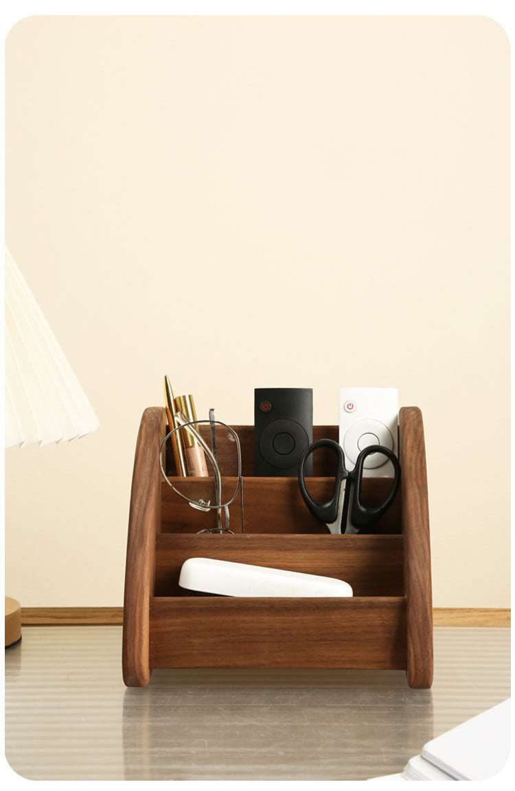 Desktop Box Design Wooden Desktop Organization And Storage Box, Black Walnut Organization ...