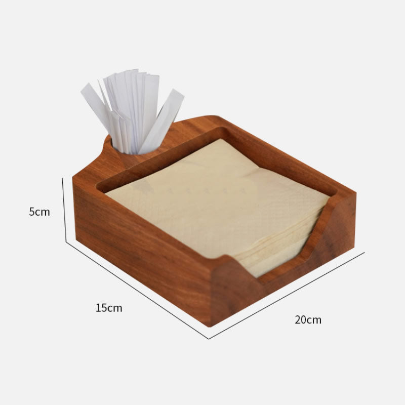 Wooden Napkin Tray  with Toothpick Dispenser, Kitchen Counter, Cafe & Restaurant