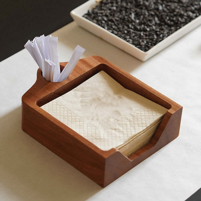 Wooden Napkin Tray  with Toothpick Dispenser, Kitchen Counter, Cafe & Restaurant