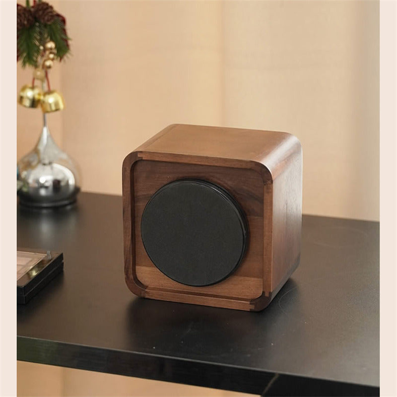 Wooden Remote Control Organizer with 360° Rotating Base, Desk Office Supplies Storage Box
